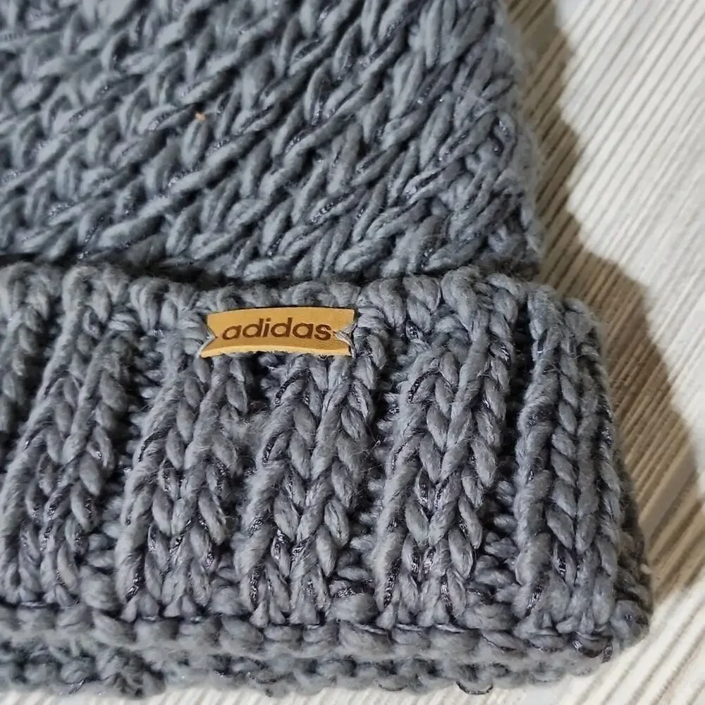 Adidas Aeroready Twilight III Ballie Knit Hat, Heather Grey, NWT